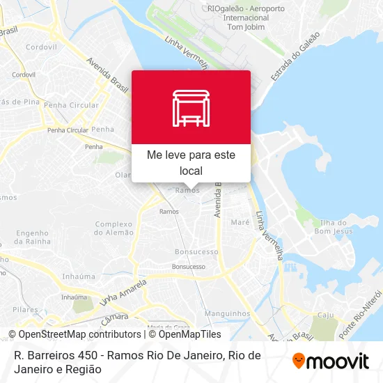 R. Barreiros 450 - Ramos Rio De Janeiro mapa