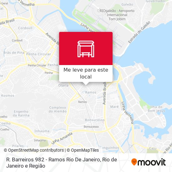R. Barreiros 982 - Ramos Rio De Janeiro mapa