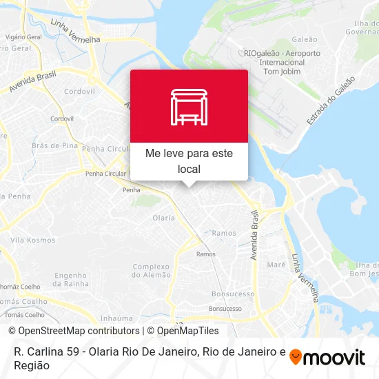 R. Carlina 59 - Olaria Rio De Janeiro mapa