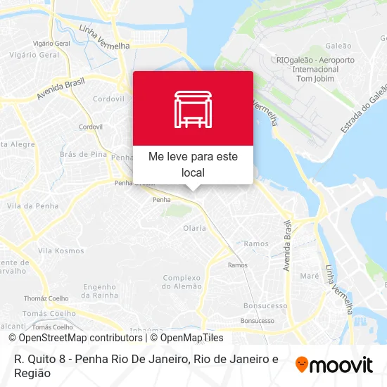 R. Quito 8 - Penha Rio De Janeiro mapa