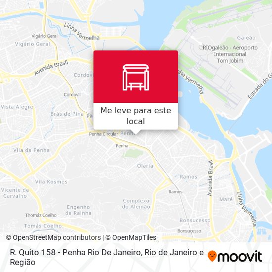 R. Quito 158 - Penha Rio De Janeiro mapa