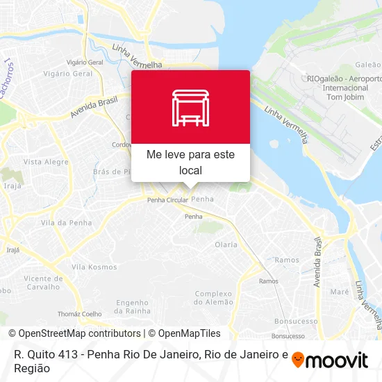 R. Quito 413 - Penha Rio De Janeiro mapa