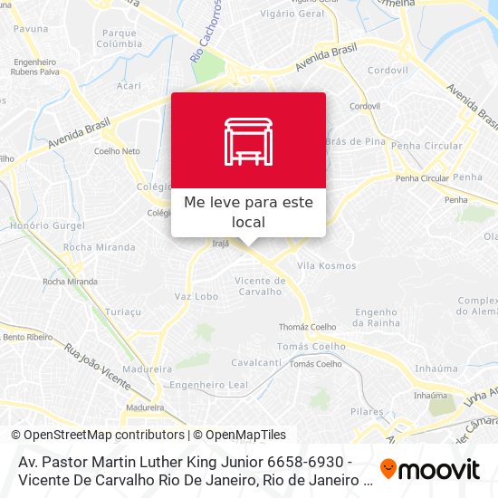 Av. Pastor Martin Luther King Junior 6658-6930 - Vicente De Carvalho Rio De Janeiro mapa