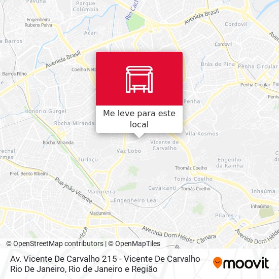 Av. Vicente De Carvalho 215 - Vicente De Carvalho Rio De Janeiro mapa
