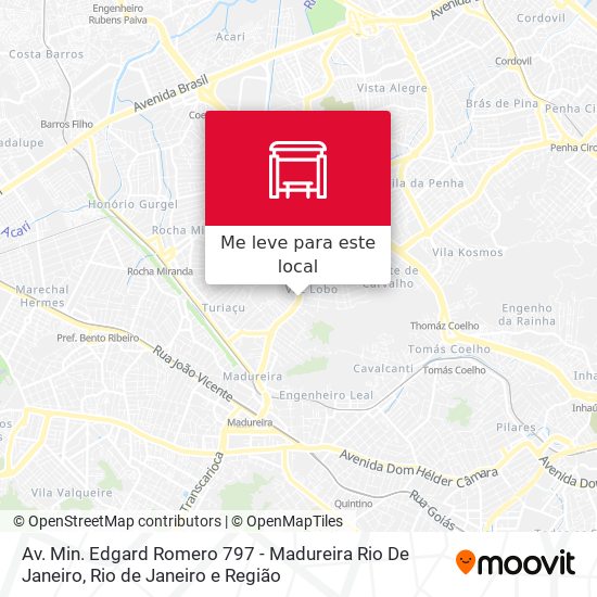 Av. Min. Edgard Romero 797 - Madureira Rio De Janeiro mapa