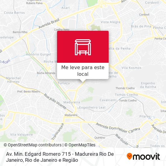 Av. Min. Edgard Romero 715 - Madureira Rio De Janeiro mapa