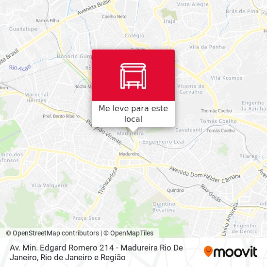 Av. Min. Edgard Romero 214 - Madureira Rio De Janeiro mapa