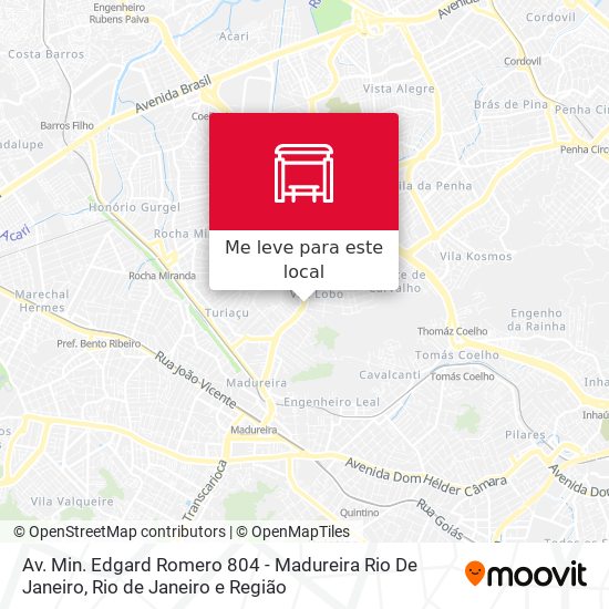Av. Min. Edgard Romero 804 - Madureira Rio De Janeiro mapa