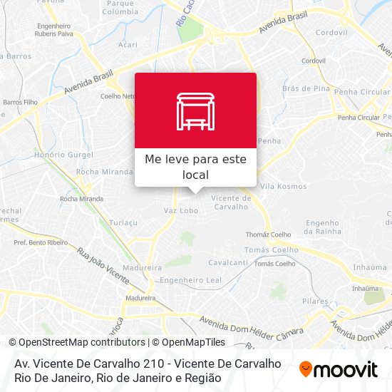 Av. Vicente De Carvalho 210 - Vicente De Carvalho Rio De Janeiro mapa