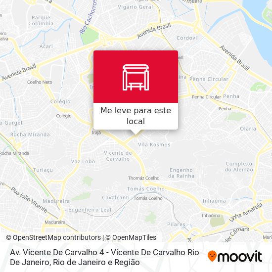 Av. Vicente De Carvalho 4 - Vicente De Carvalho Rio De Janeiro mapa