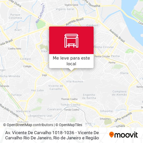 Av. Vicente De Carvalho 1018-1036 - Vicente De Carvalho Rio De Janeiro mapa