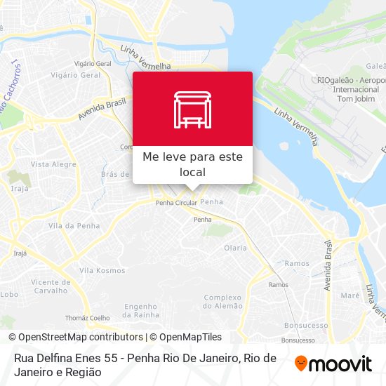 Rua Delfina Enes 55 - Penha Rio De Janeiro mapa