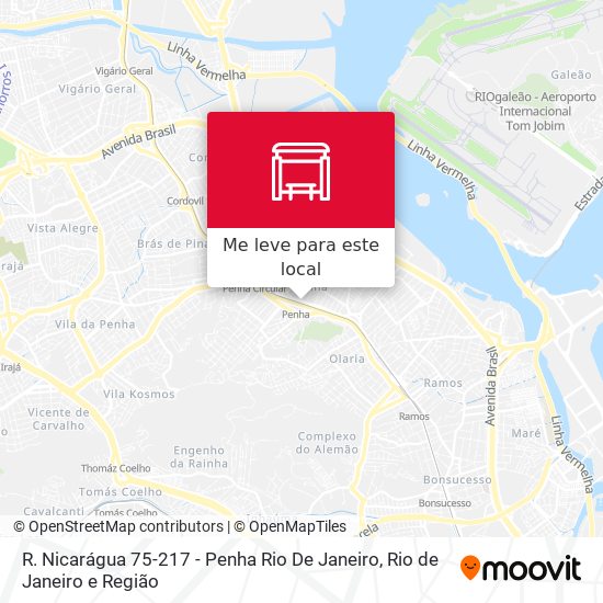 R. Nicarágua 75-217 - Penha Rio De Janeiro mapa