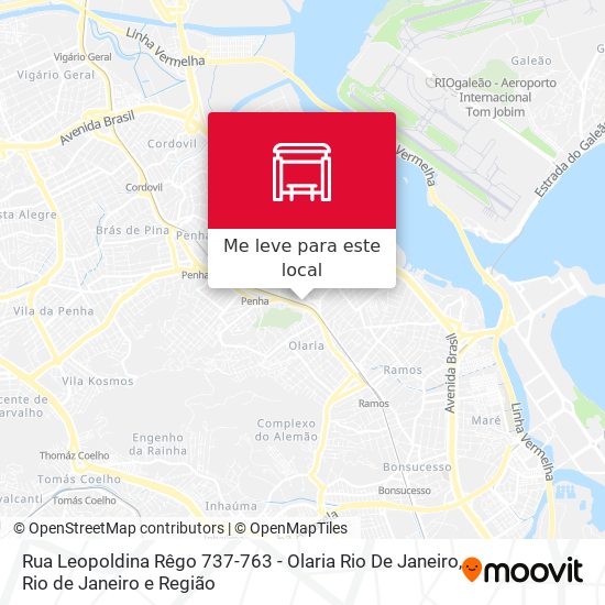 Rua Leopoldina Rêgo 737-763 - Olaria Rio De Janeiro mapa