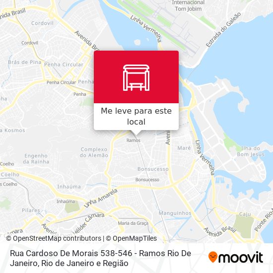 Rua Cardoso De Morais 538-546 - Ramos Rio De Janeiro mapa