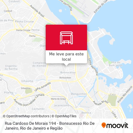 Rua Cardoso De Morais 194 - Bonsucesso Rio De Janeiro mapa