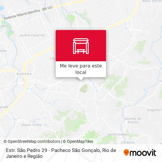 Estr. São Pedro 29 - Pacheco São Gonçalo mapa
