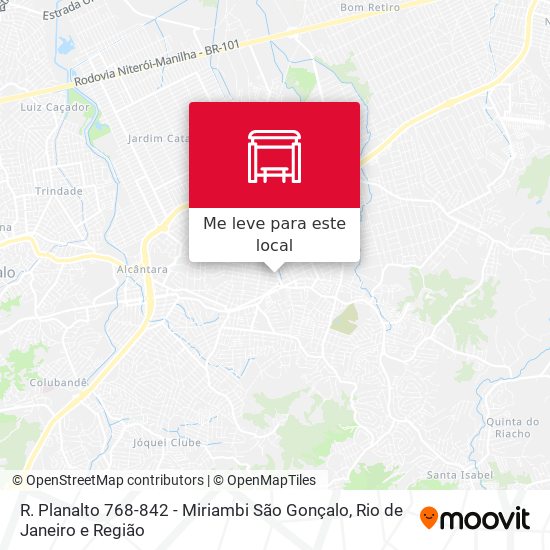 R. Planalto 768-842 - Miriambi São Gonçalo mapa