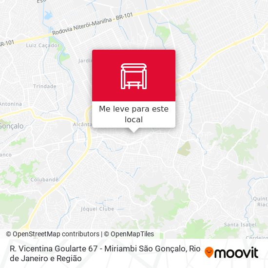 R. Vicentina Goularte 67 - Miriambi São Gonçalo mapa