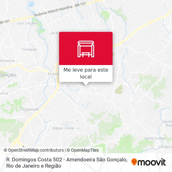 R. Domingos Costa 502 - Amendoeira São Gonçalo mapa