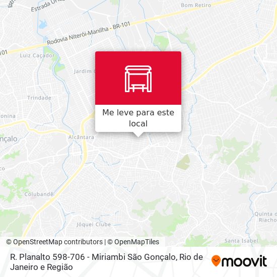 R. Planalto 598-706 - Miriambi São Gonçalo mapa
