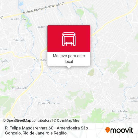 R. Felipe Mascarenhas 60 - Amendoeira São Gonçalo mapa