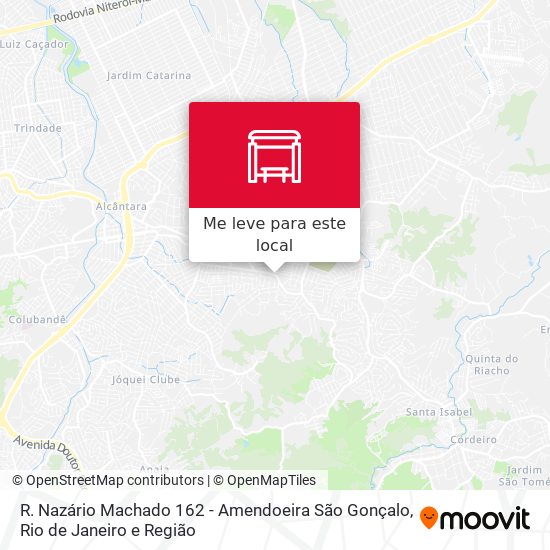 R. Nazário Machado 162 - Amendoeira São Gonçalo mapa