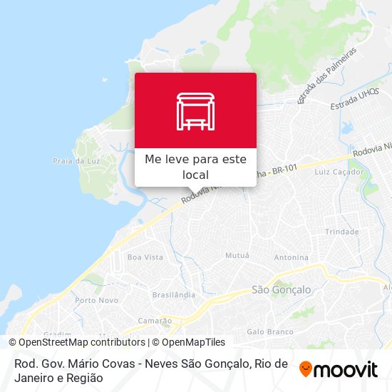 Rod. Gov. Mário Covas - Neves São Gonçalo mapa