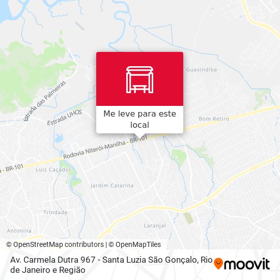 Av. Carmela Dutra 967 - Santa Luzia São Gonçalo mapa
