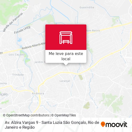Av. Alzira Vargas 9 - Santa Luzia São Gonçalo mapa