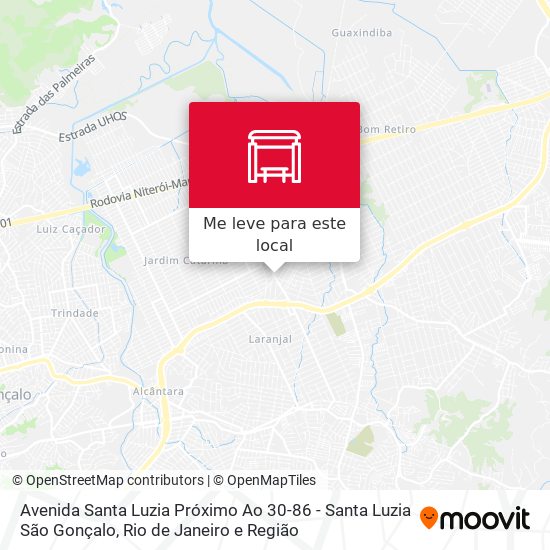 Avenida Santa Luzia Próximo Ao 30-86 - Santa Luzia São Gonçalo mapa
