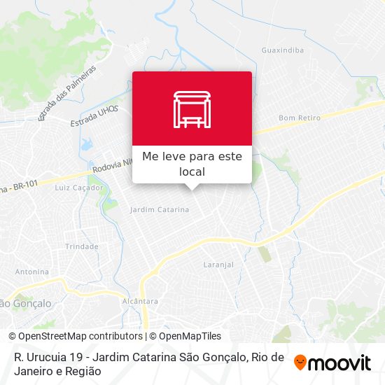 R. Urucuia 19 - Jardim Catarina São Gonçalo mapa