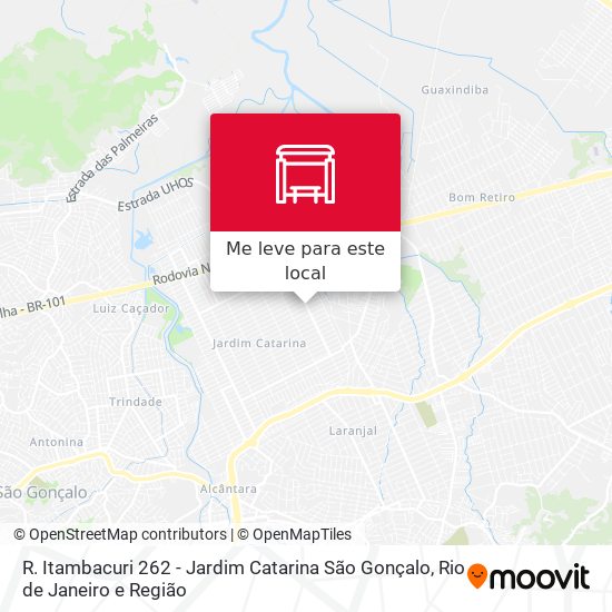R. Itambacuri 262 - Jardim Catarina São Gonçalo mapa