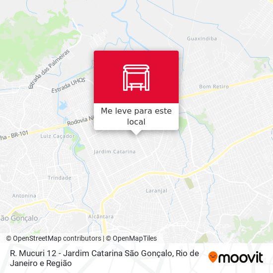 R. Mucuri 12 - Jardim Catarina São Gonçalo mapa
