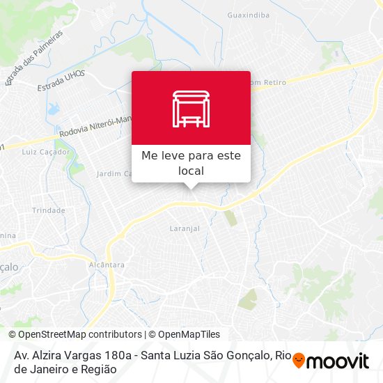 Av. Alzira Vargas 180a - Santa Luzia São Gonçalo mapa