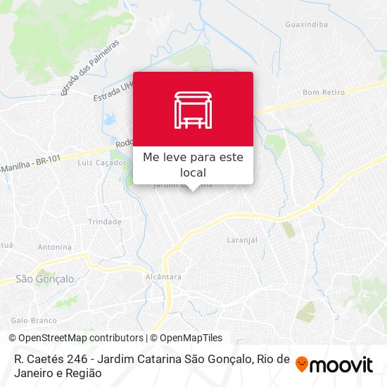 R. Caetés 246 - Jardim Catarina São Gonçalo mapa
