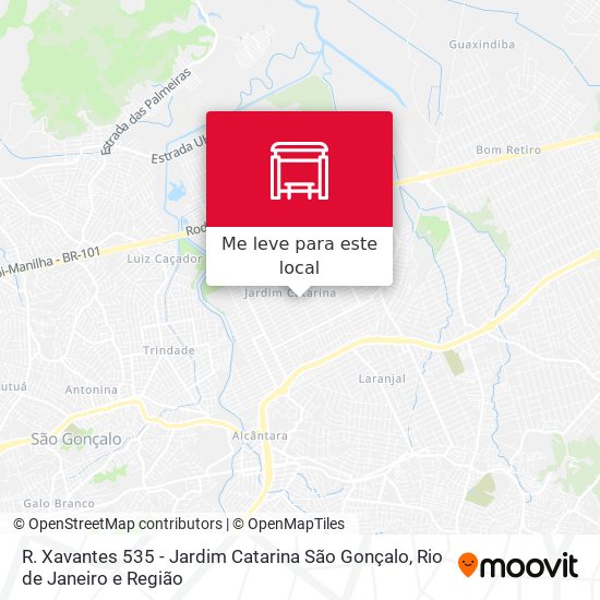 R. Xavantes 535 - Jardim Catarina São Gonçalo mapa