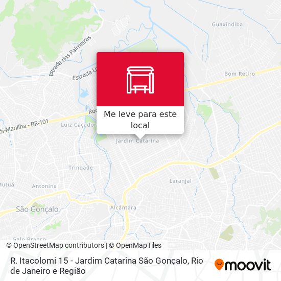 R. Itacolomi 15 - Jardim Catarina São Gonçalo mapa