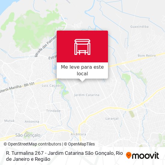 R. Turmalina 267 - Jardim Catarina São Gonçalo mapa