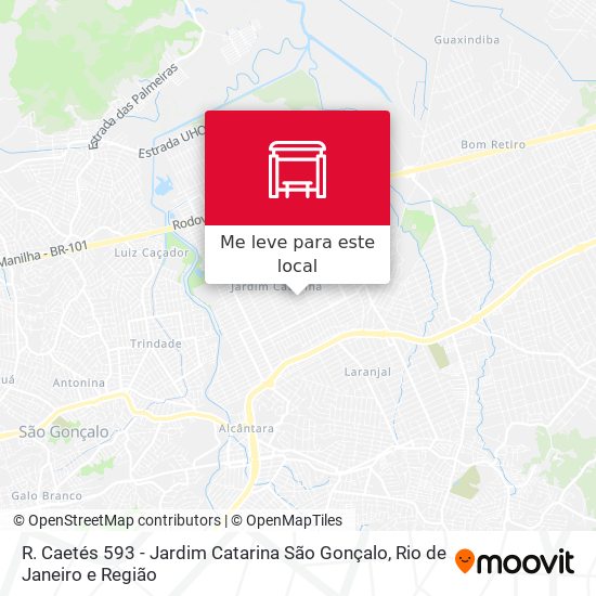 R. Caetés 593 - Jardim Catarina São Gonçalo mapa