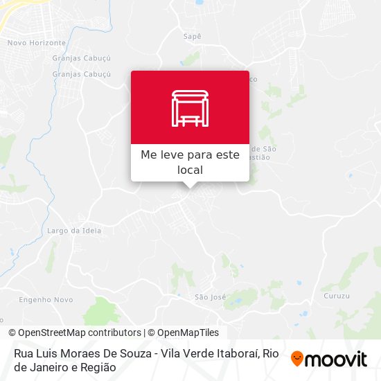 Rua Luis Moraes De Souza - Vila Verde Itaboraí mapa