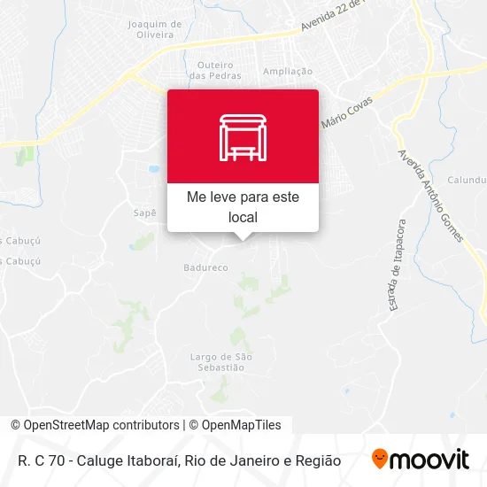 R. C 70 - Caluge Itaboraí mapa