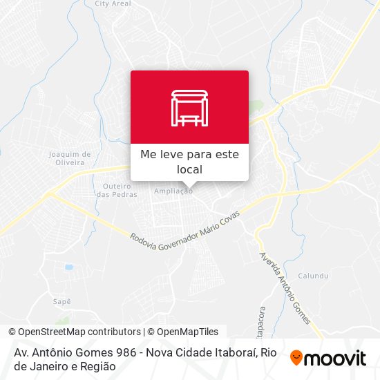 Av. Antônio Gomes 986 - Nova Cidade Itaboraí mapa