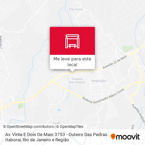 Av. Vinte E Dois De Maio 3753 - Outeiro Das Pedras Itaboraí mapa