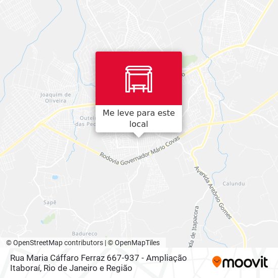 Rua Maria Cáffaro Ferraz 667-937 - Ampliação Itaboraí mapa