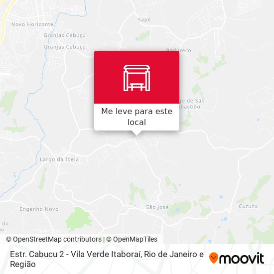 Estr. Cabucu 2 - Vila Verde Itaboraí mapa