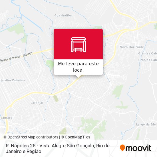 R. Nápoles 25 - Vista Alegre São Gonçalo mapa