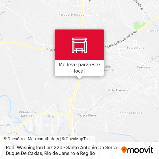 Rod. Washington Luíz 220 - Santo Antonio Da Serra Duque De Caxias mapa