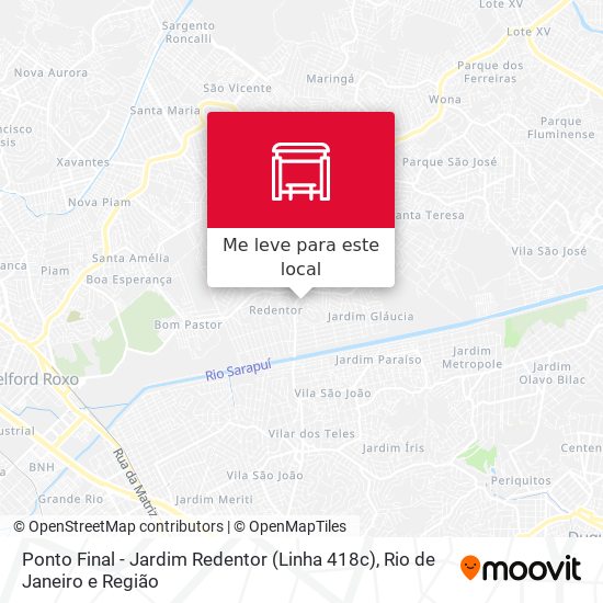Ponto Final - Jardim Redentor (Linha 418c) mapa