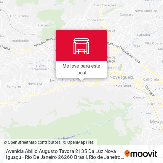 Avenida Abilio Augusto Tavora 2135 Da Luz Nova Iguaçu - Rio De Janeiro 26260 Brasil mapa